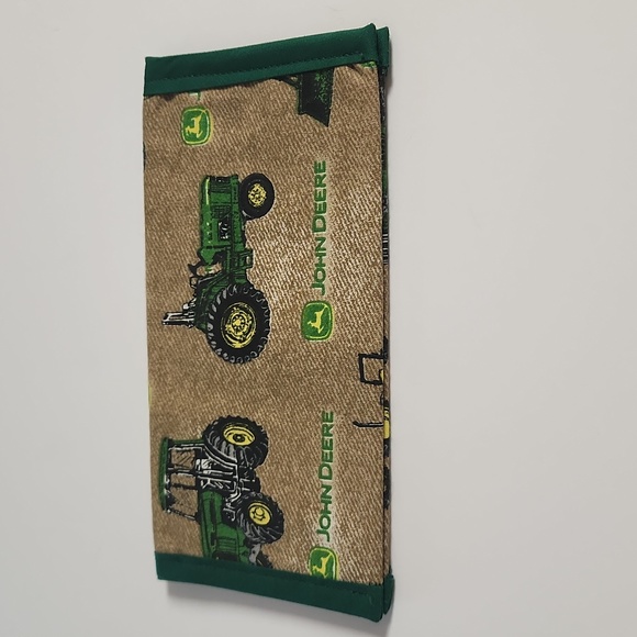New handmade cotton cloth John Deere checkbook cover - Picture 1 of 3